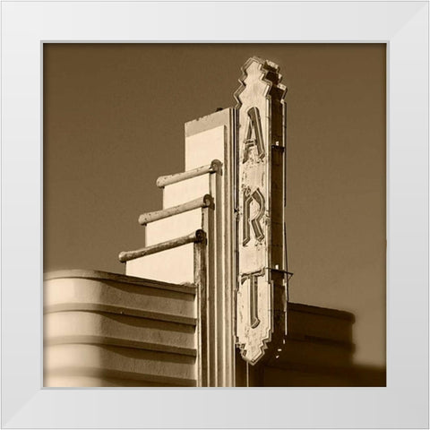 Art Sign White Modern Wood Framed Art Print by Robertson, Walter