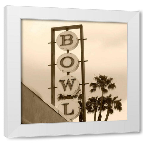 Bowl Sign White Modern Wood Framed Art Print by Robertson, Walter