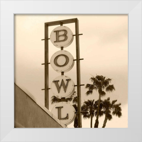Bowl Sign White Modern Wood Framed Art Print by Robertson, Walter