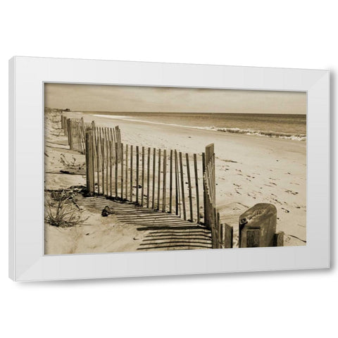 Beach Walk 2 White Modern Wood Framed Art Print by Amber Light Gallery