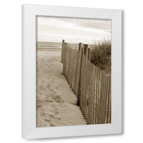 Beach Trail 2 White Modern Wood Framed Art Print by Amber Light Gallery