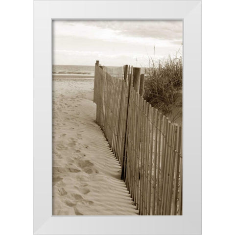 Beach Trail 2 White Modern Wood Framed Art Print by Amber Light Gallery