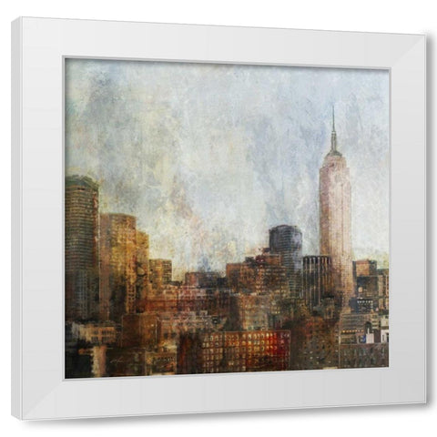 Sketch City White Modern Wood Framed Art Print by Roko, Ken