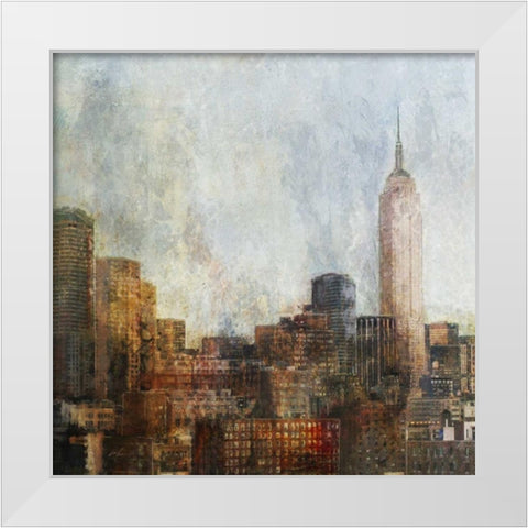 Sketch City White Modern Wood Framed Art Print by Roko, Ken