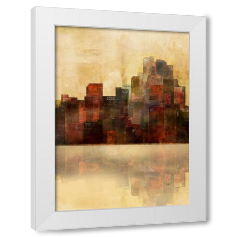 Golden Lagoon 1 White Modern Wood Framed Art Print by Roko, Ken