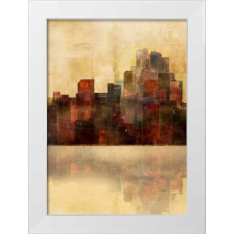 Golden Lagoon 1 White Modern Wood Framed Art Print by Roko, Ken
