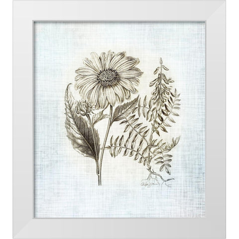 Farmhouse Botanical 3 White Modern Wood Framed Art Print by James, Christopher