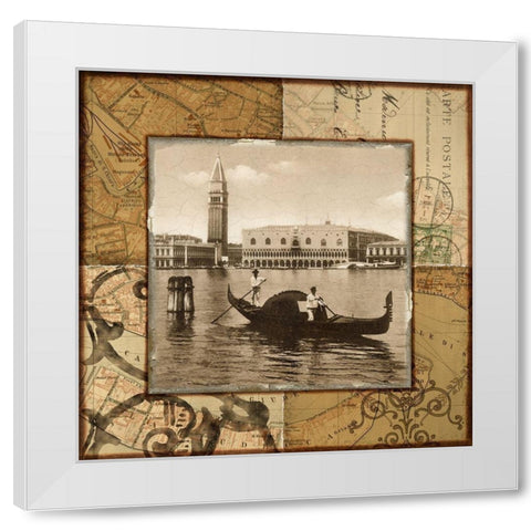 Venice Canal White Modern Wood Framed Art Print by Studio Voltaire