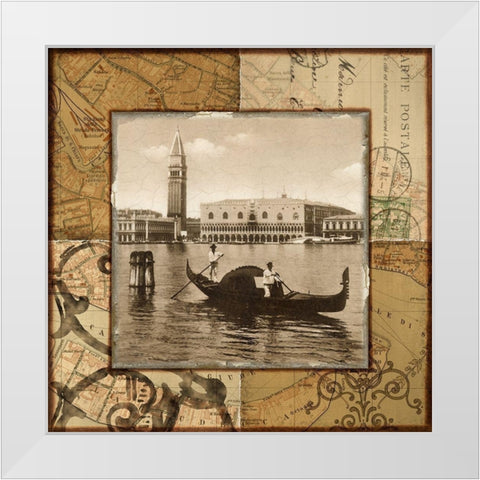 Venice Canal White Modern Wood Framed Art Print by Studio Voltaire