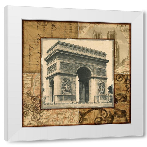 Paris Arch White Modern Wood Framed Art Print by Studio Voltaire