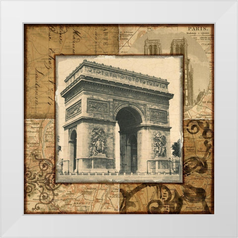 Paris Arch White Modern Wood Framed Art Print by Studio Voltaire