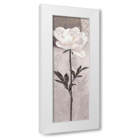 Elegant Bloom 1 White Modern Wood Framed Art Print by Stoyanov