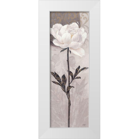 Elegant Bloom 1 White Modern Wood Framed Art Print by Stoyanov