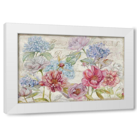 Marche Bouquet White Modern Wood Framed Art Print by Studio Rofino