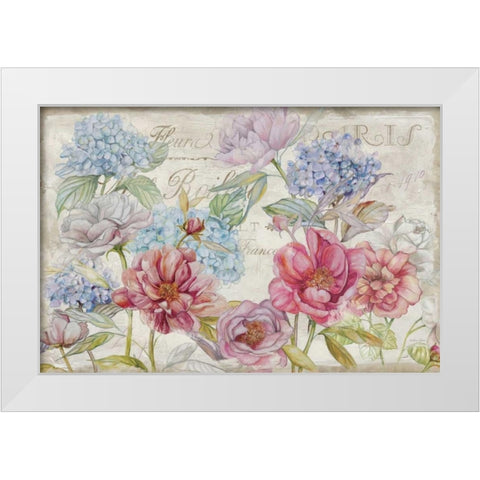 Marche Bouquet White Modern Wood Framed Art Print by Studio Rofino