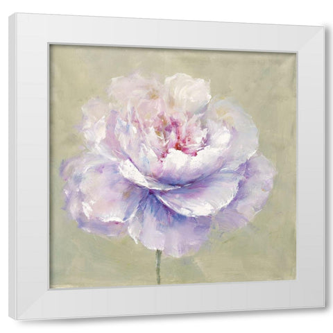 Soft Petals White Modern Wood Framed Art Print by Andy