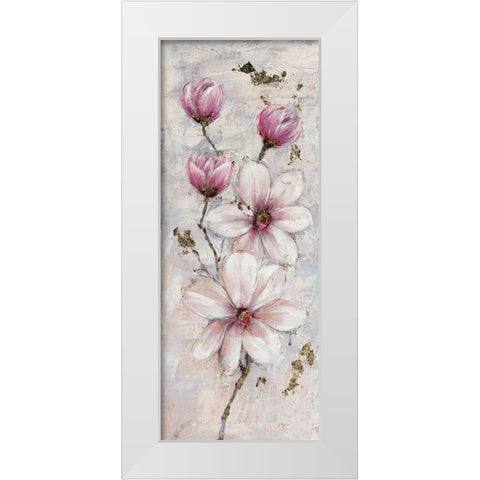 Magnolia Estate 2 White Modern Wood Framed Art Print by Key