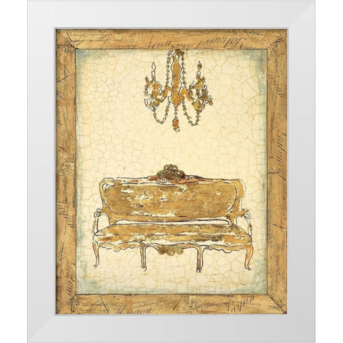 Divine Recline White Modern Wood Framed Art Print by Studio