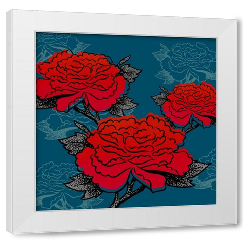 Vintorian Wallpaper White Modern Wood Framed Art Print by Z Studio