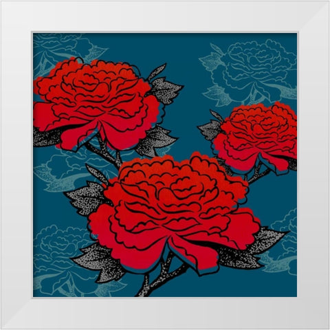 Vintorian Wallpaper White Modern Wood Framed Art Print by Z Studio