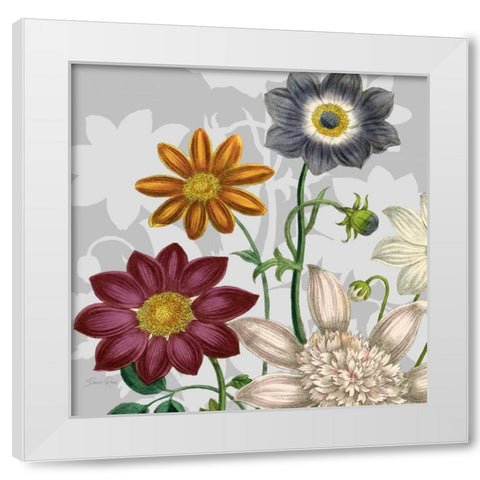 Victorian Garden 1 White Modern Wood Framed Art Print by Ross, Devon