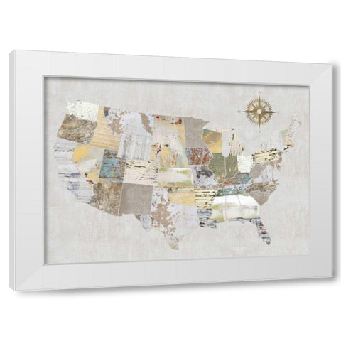 American Textures White Modern Wood Framed Art Print by Appleman, Sam