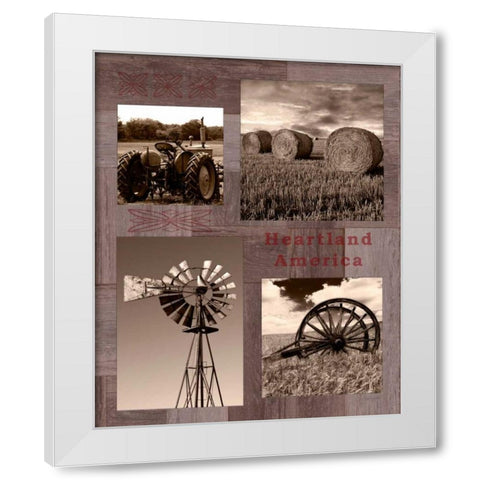 Heartland America White Modern Wood Framed Art Print by Appleman, Sam