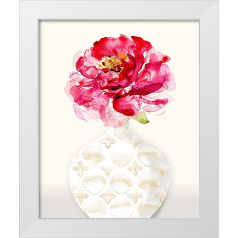 Splash of Petals 2 White Modern Wood Framed Art Print by Jing, Jin
