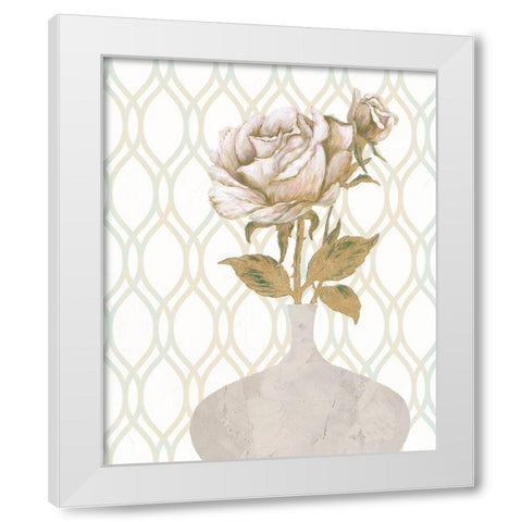 Gilded Rose 2 White Modern Wood Framed Art Print by Zheng, James