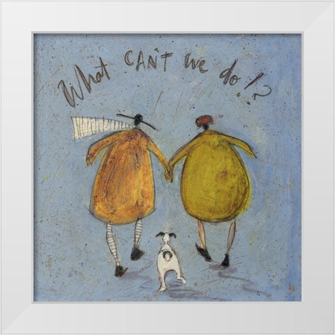 What Cant We Do!? White Modern Wood Framed Art Print by Toft, Sam