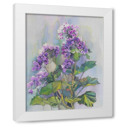 Purple Floriade II White Modern Wood Framed Art Print by Mayskaya, Alisa