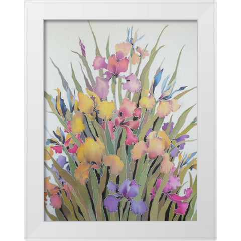 Floral Classico White Modern Wood Framed Art Print by Mayskaya, Alisa