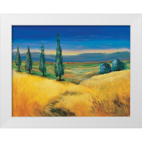 Corn field White Modern Wood Framed Art Print by Paleta, Anna