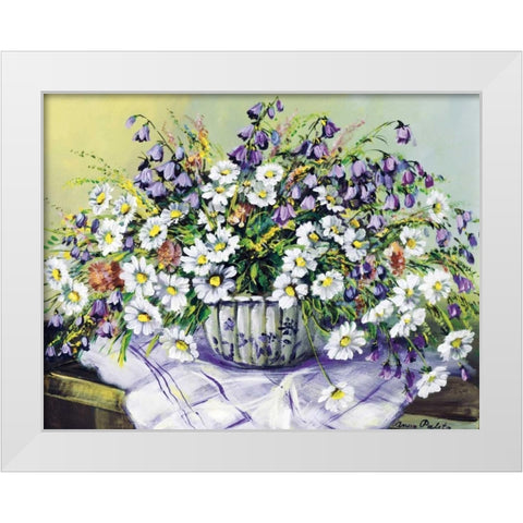 Colourful table II White Modern Wood Framed Art Print by Paleta, Anna