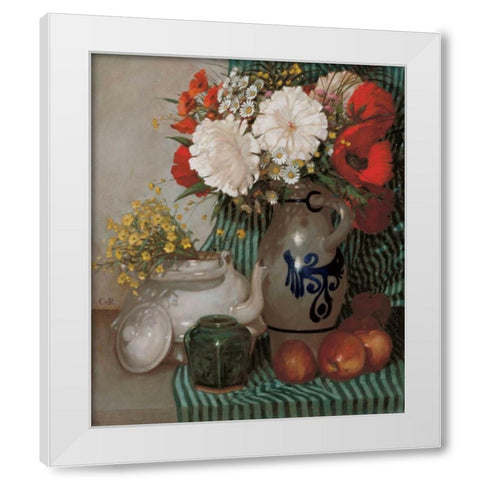 Stillife  White Modern Wood Framed Art Print by van Rooijen, Carel