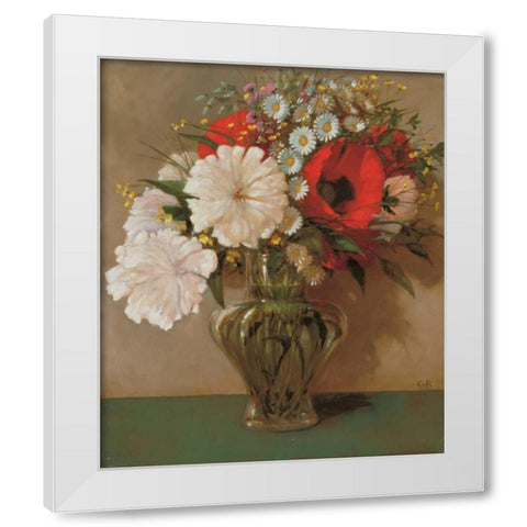Stillife  White Modern Wood Framed Art Print by van Rooijen, Carel