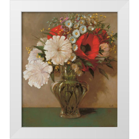 Stillife  White Modern Wood Framed Art Print by van Rooijen, Carel