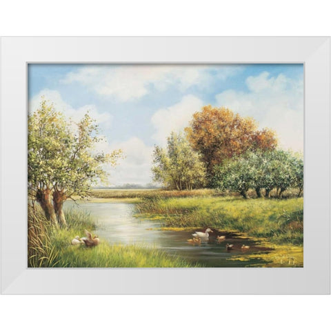 A natural peace White Modern Wood Framed Art Print by de Jong, Johan