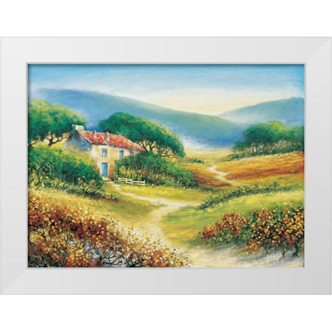 A path of purpose White Modern Wood Framed Art Print by de Jong, Johan