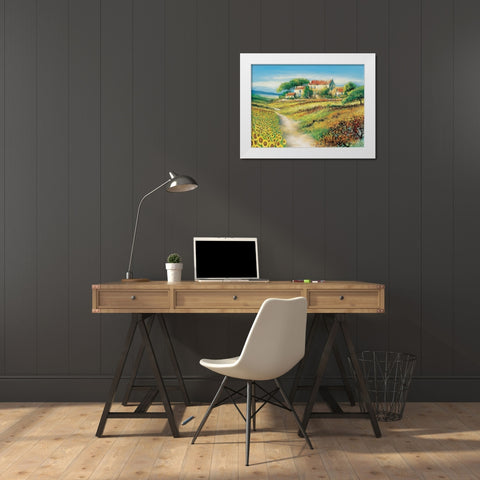A path of promise White Modern Wood Framed Art Print by de Jong, Johan