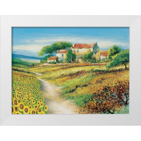 A path of promise White Modern Wood Framed Art Print by de Jong, Johan