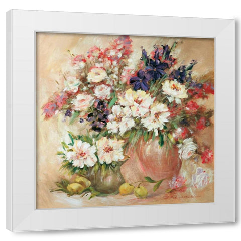 Bouqette classico II White Modern Wood Framed Art Print by Schottler, Katharina