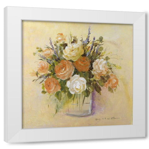Tradition bouqet I White Modern Wood Framed Art Print by Schottler, Katharina