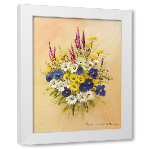 Roadside bouquet II White Modern Wood Framed Art Print by Schottler, Katharina