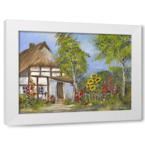 Old farmershouse I White Modern Wood Framed Art Print by Schottler, Katharina