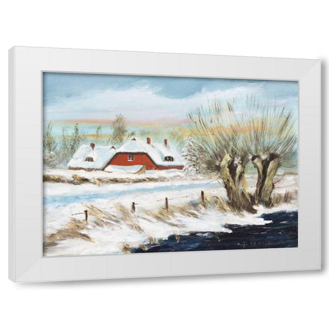 Winter I White Modern Wood Framed Art Print by Schottler, Katharina