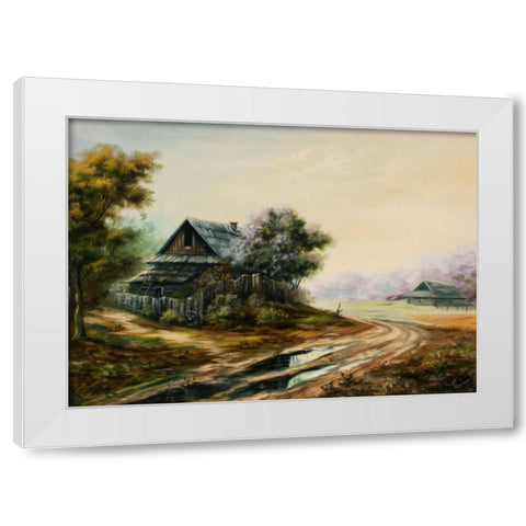 Zabroshunij Danik White Modern Wood Framed Art Print by Vlagyislav, Najgyonov