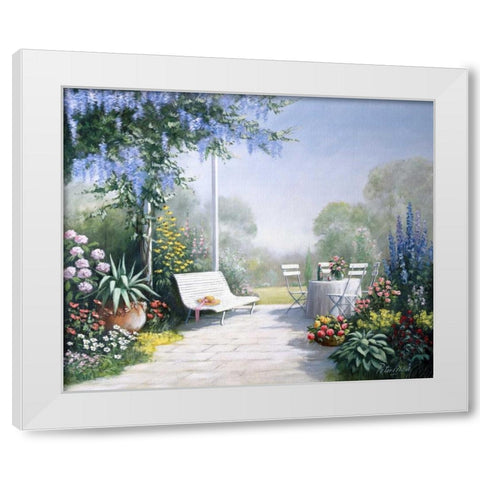 Summer silence White Modern Wood Framed Art Print by Motz, Peter