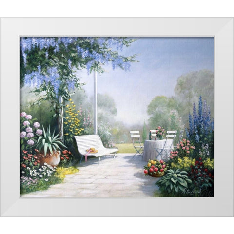 Summer silence White Modern Wood Framed Art Print by Motz, Peter
