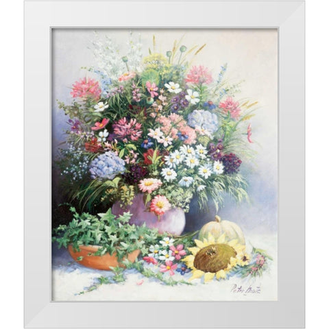 Seasons warmth White Modern Wood Framed Art Print by Motz, Peter